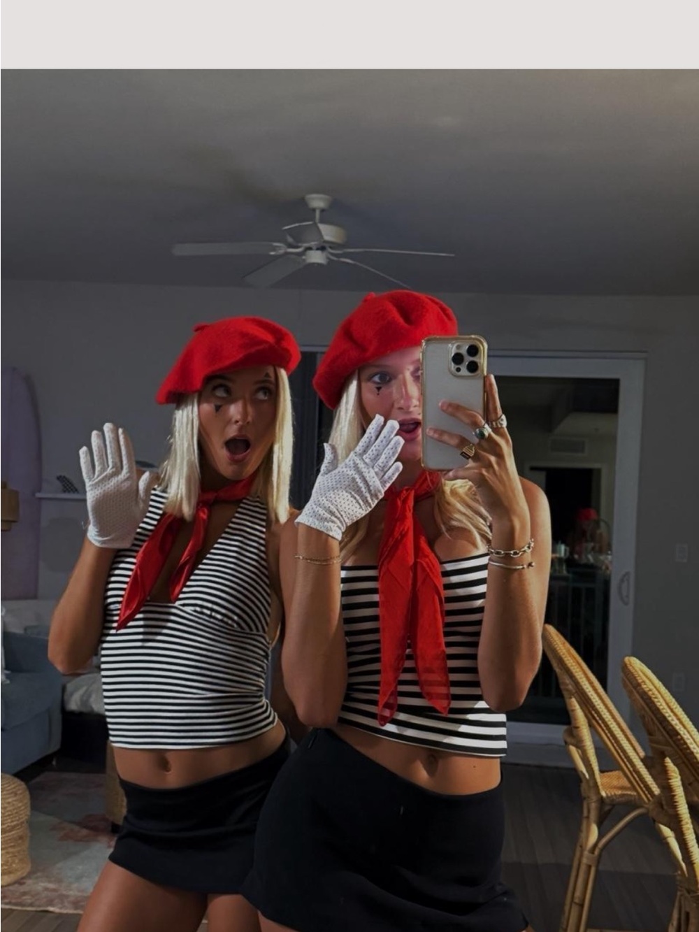 Halloween costumeClassic Red Beret with Matching Scarf - Women’s Fashion Hat Set